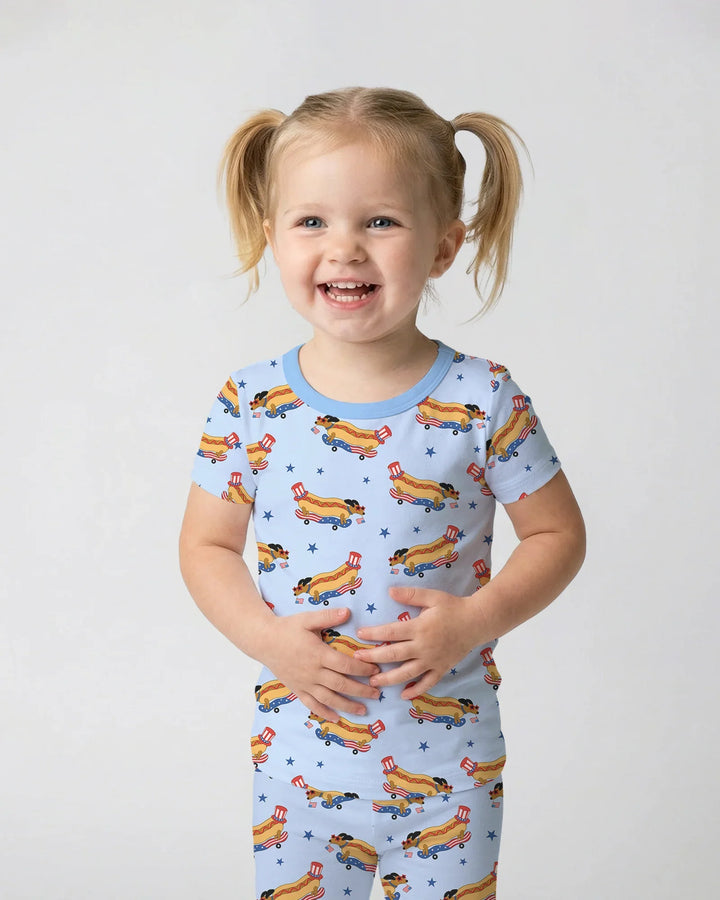 Zweiteiliges, kurzärmliges Pyjama-Set mit Marienkäfern