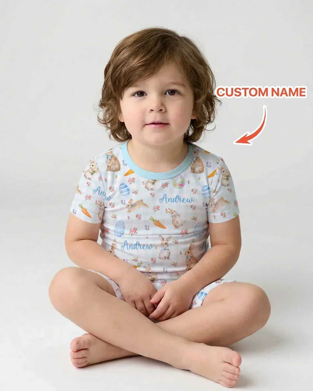 Zweiteiliges Pyjama-Set mit kurzen Ärmeln und Shorts im Sommer-Design