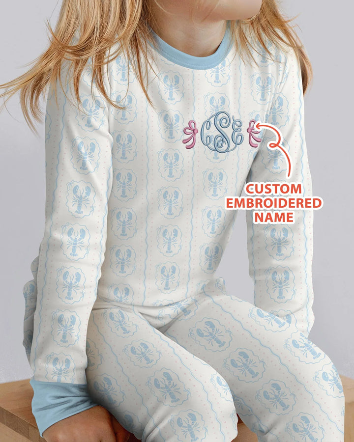 Zweiteiliges Langarm-Pyjama-Set mit Sommerfrüchten