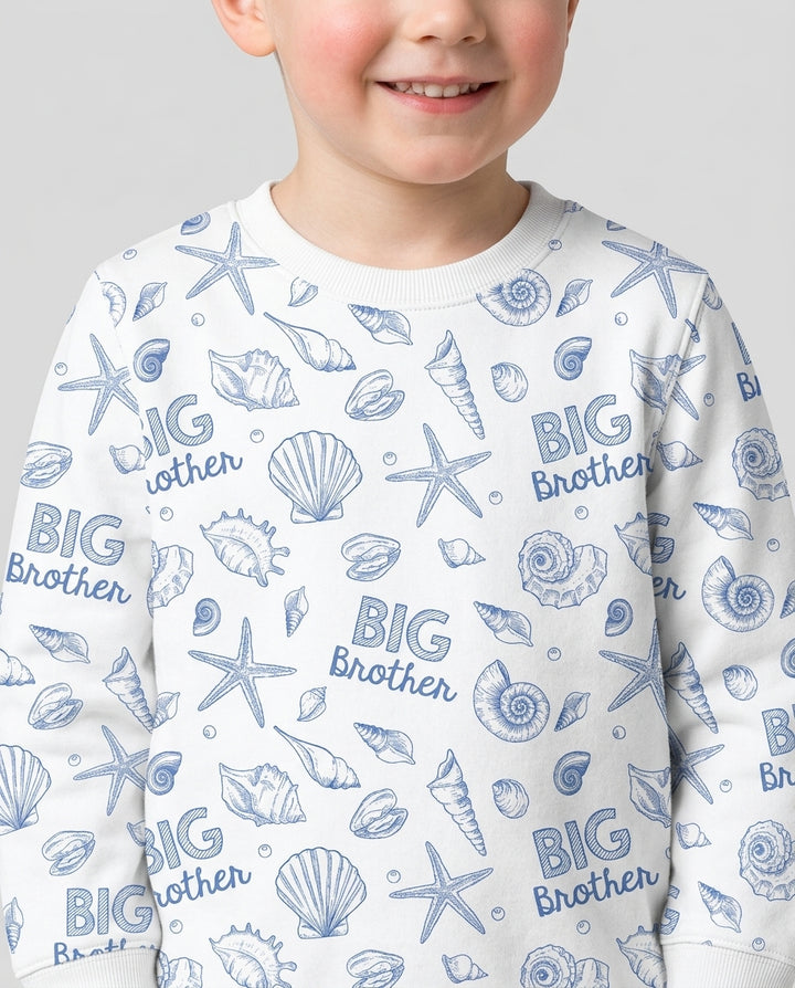 Coquette Seashell Matching Sibling Bamboo Crewneck Sweatshirt