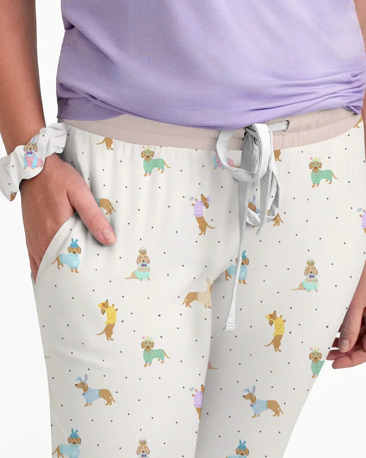 Oster-Dackel-Bambus-Damen-Pyjama-Set