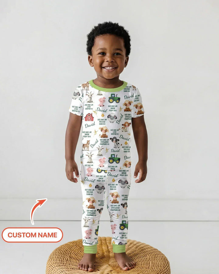 Zweiteiliges, kurzärmliges Pyjama-Set mit Marienkäfern