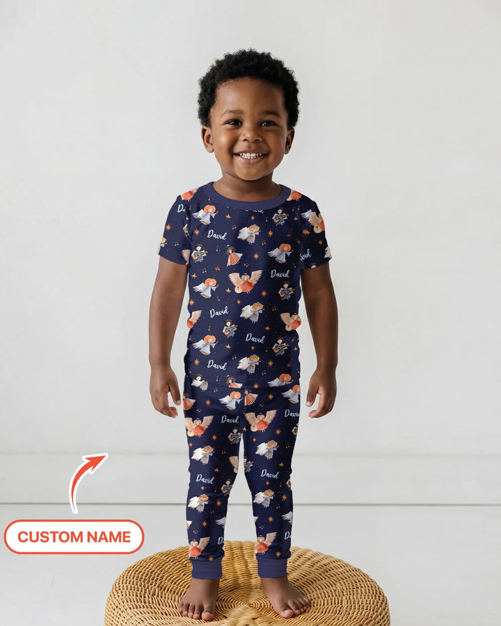 Zweiteiliges, kurzärmliges Pyjama-Set mit Marienkäfern