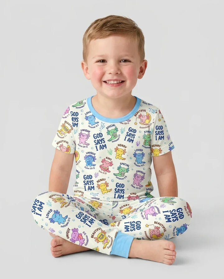 Zweiteiliges, kurzärmliges Pyjama-Set mit Marienkäfern