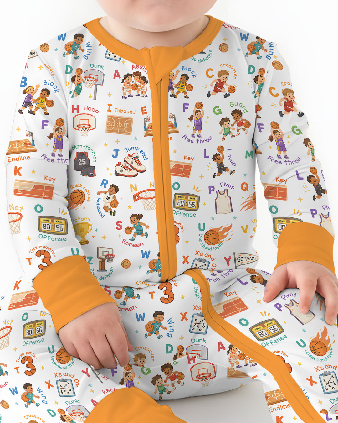 Basketball Alphabet Bamboo Convertible Zippy