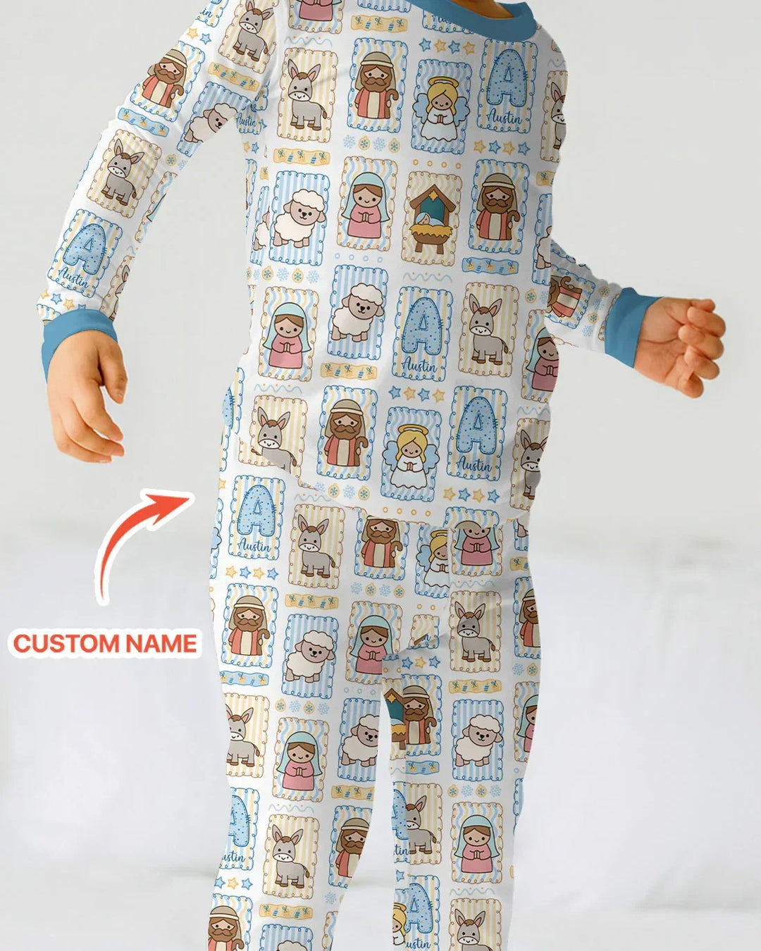 Zweiteiliges Langarm-Pyjama-Set mit Sommerfrüchten