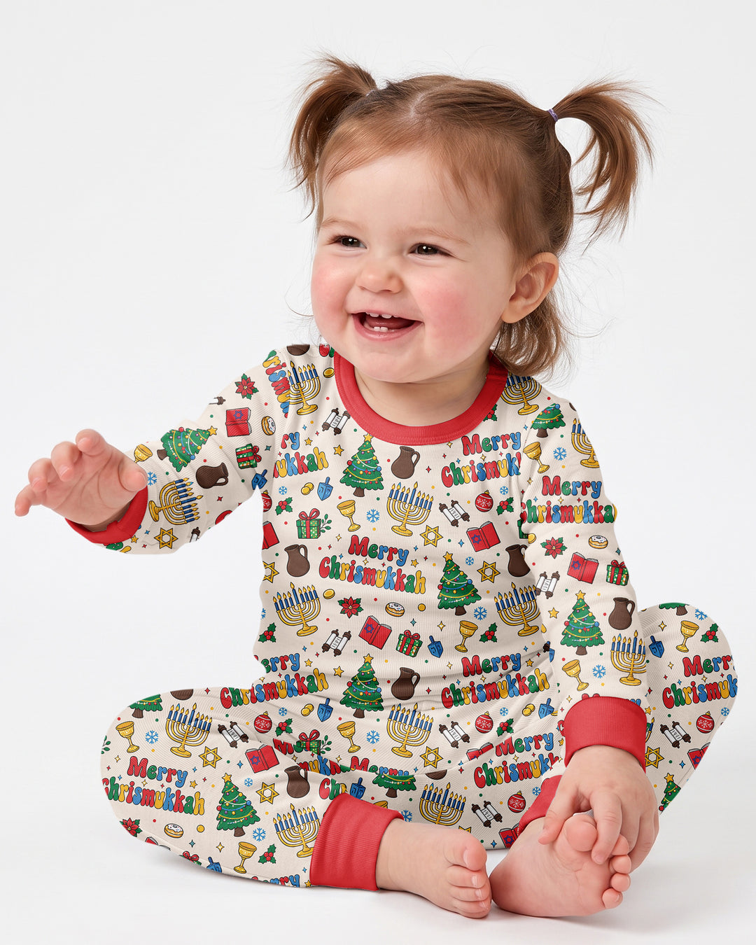 Merry Chrismukkah Bamboo Two Piece Long Sleeve Pajama Set
