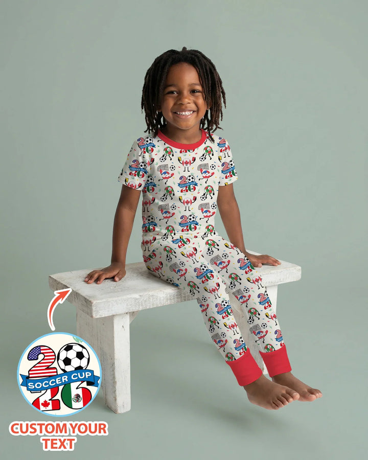 Zweiteiliges, kurzärmliges Pyjama-Set mit Marienkäfern