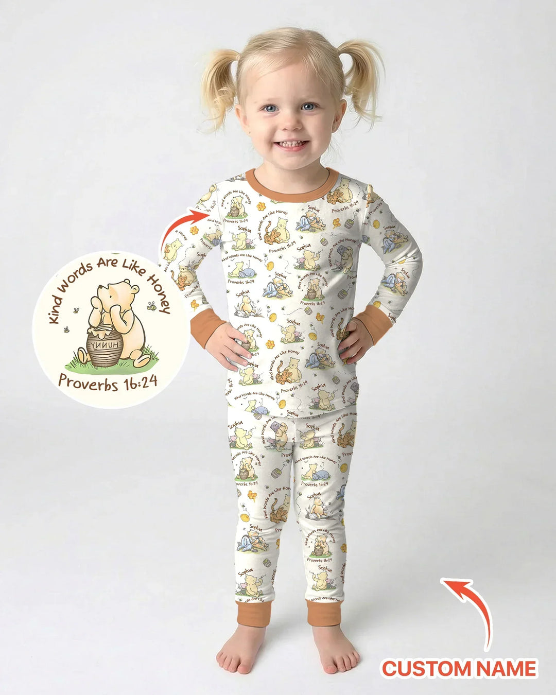 Zweiteiliges Langarm-Pyjama-Set mit Sommerfrüchten