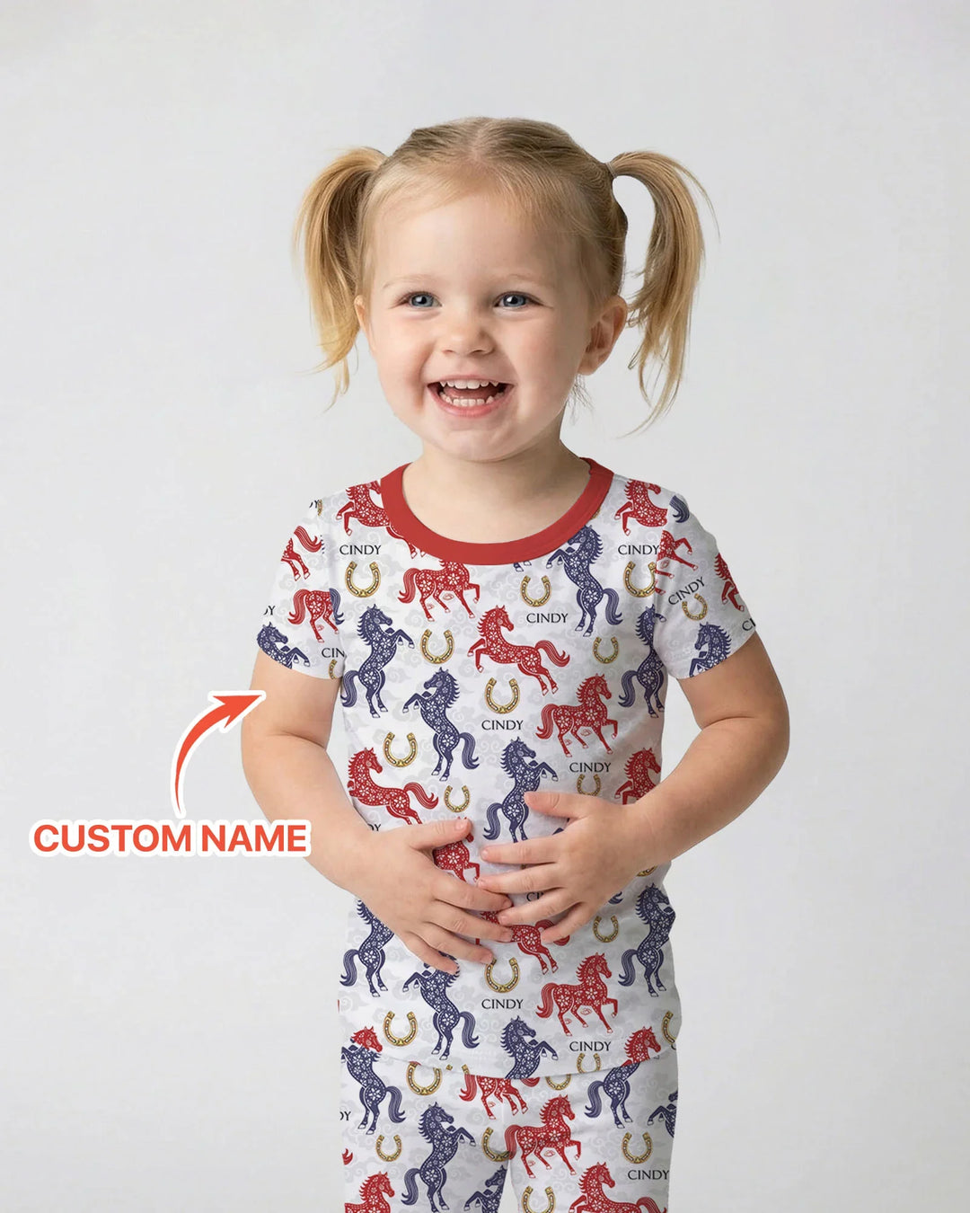 Zweiteiliges, kurzärmliges Pyjama-Set mit Marienkäfern