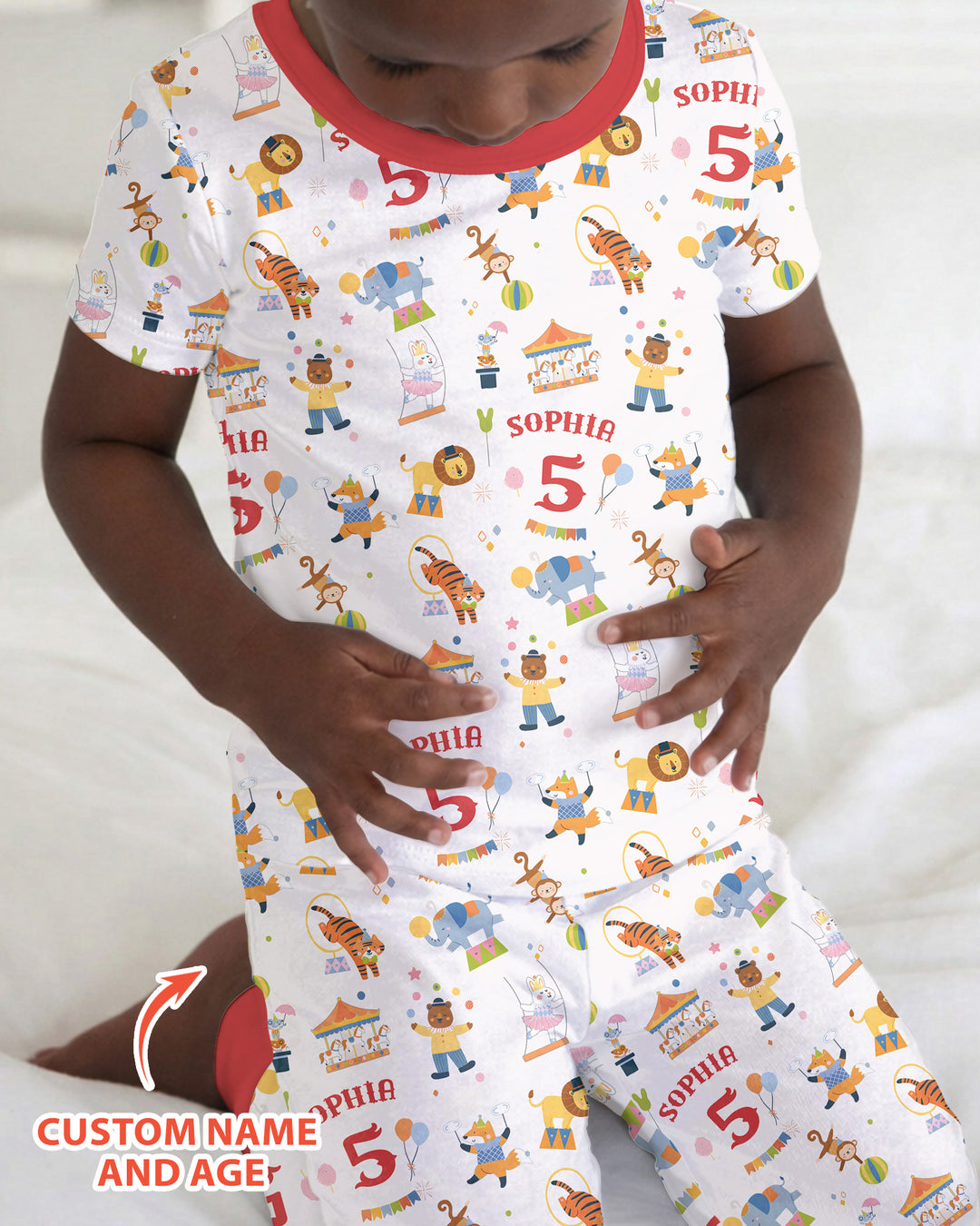 Zweiteiliges, kurzärmliges Pyjama-Set mit Marienkäfern