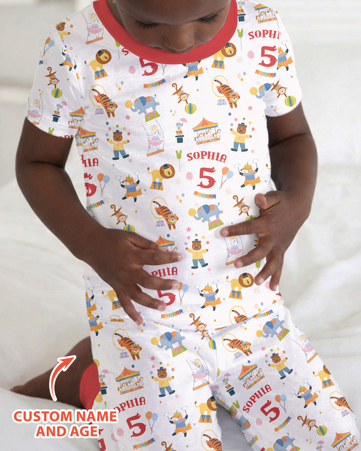 Zweiteiliges, kurzärmliges Pyjama-Set mit Marienkäfern