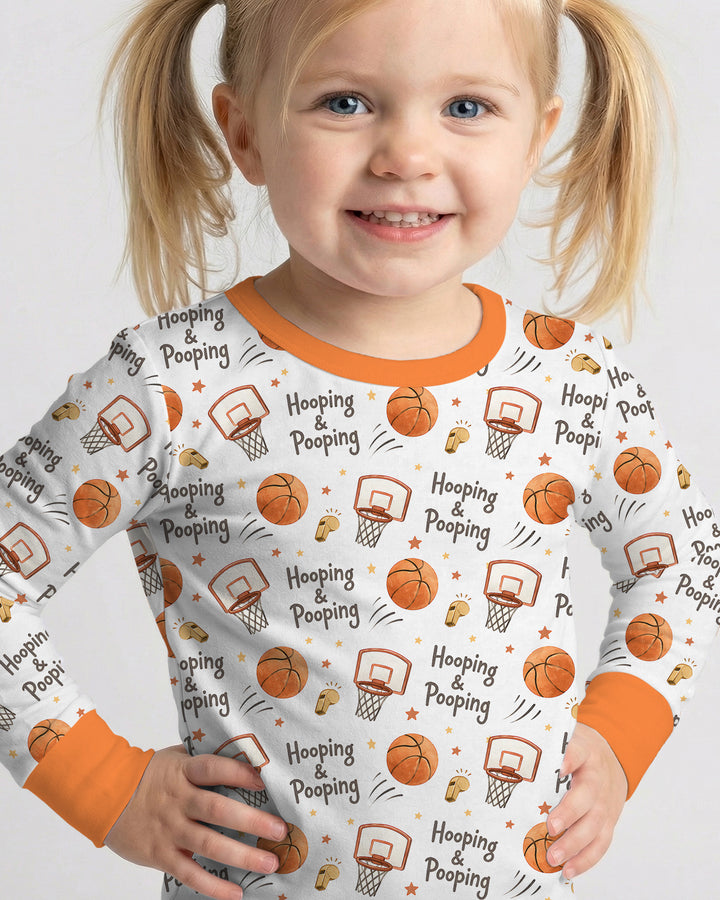Zweiteiliges Langarm-Pyjama-Set mit Sommerfrüchten