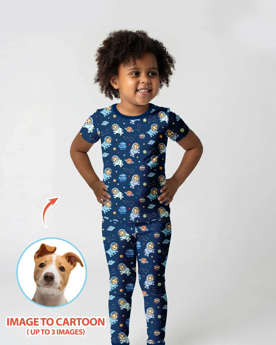 Zweiteiliges, kurzärmliges Pyjama-Set mit Marienkäfern