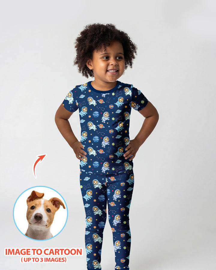 Zweiteiliges, kurzärmliges Pyjama-Set mit Marienkäfern