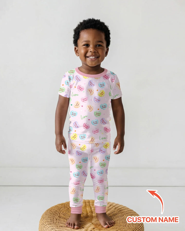 Zweiteiliges, kurzärmliges Pyjama-Set mit Marienkäfern
