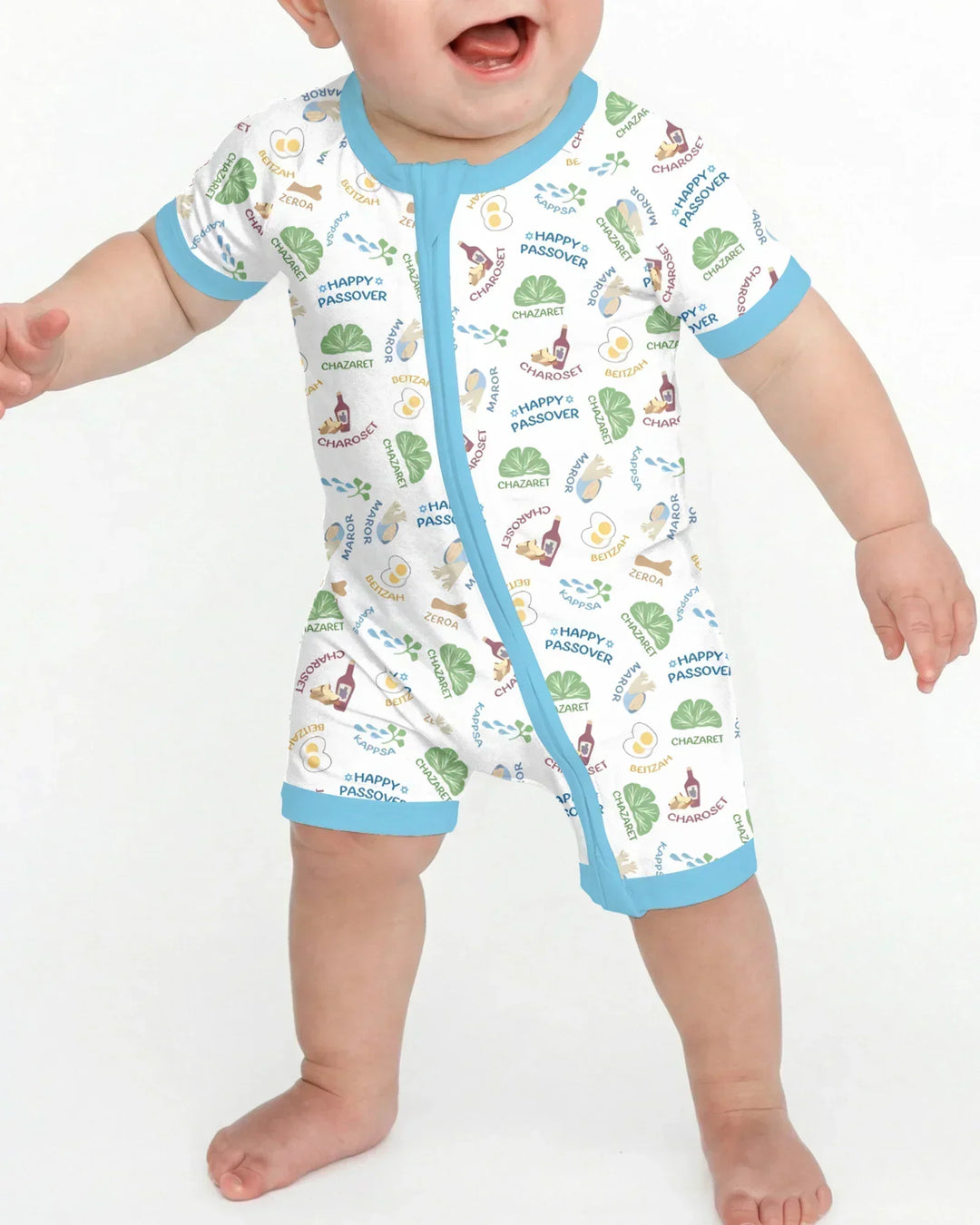Happy Passover Matching Family Bamboo Shorty Zippy