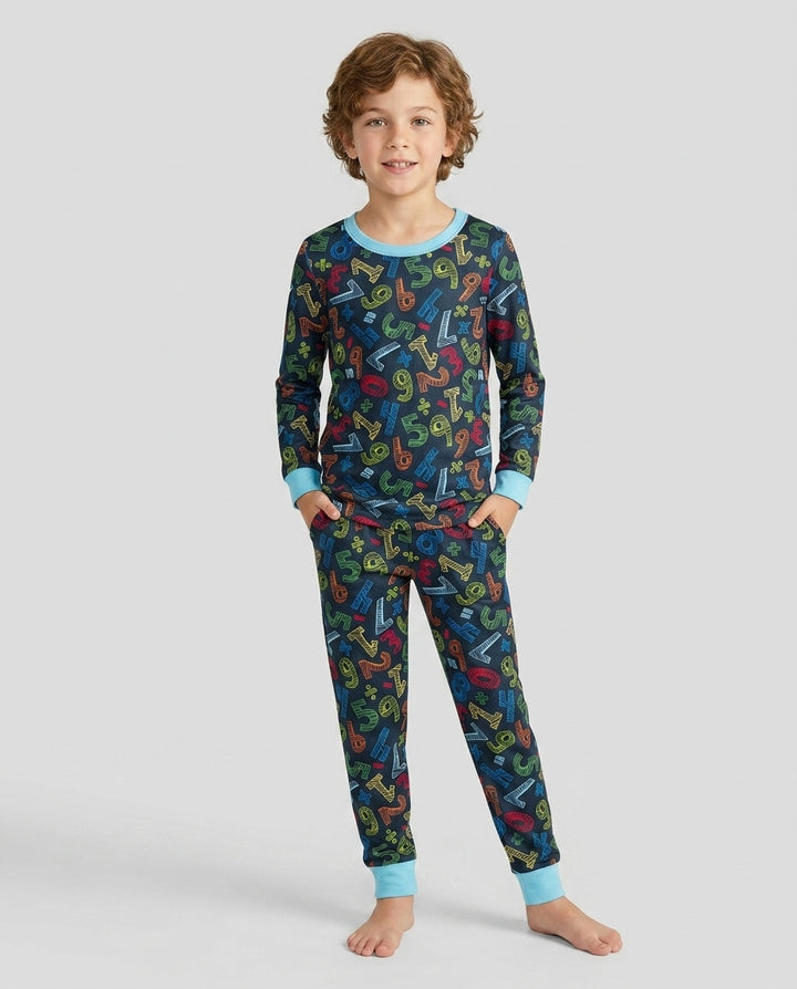 Zweiteiliges Langarm-Pyjama-Set mit Sommerfrüchten