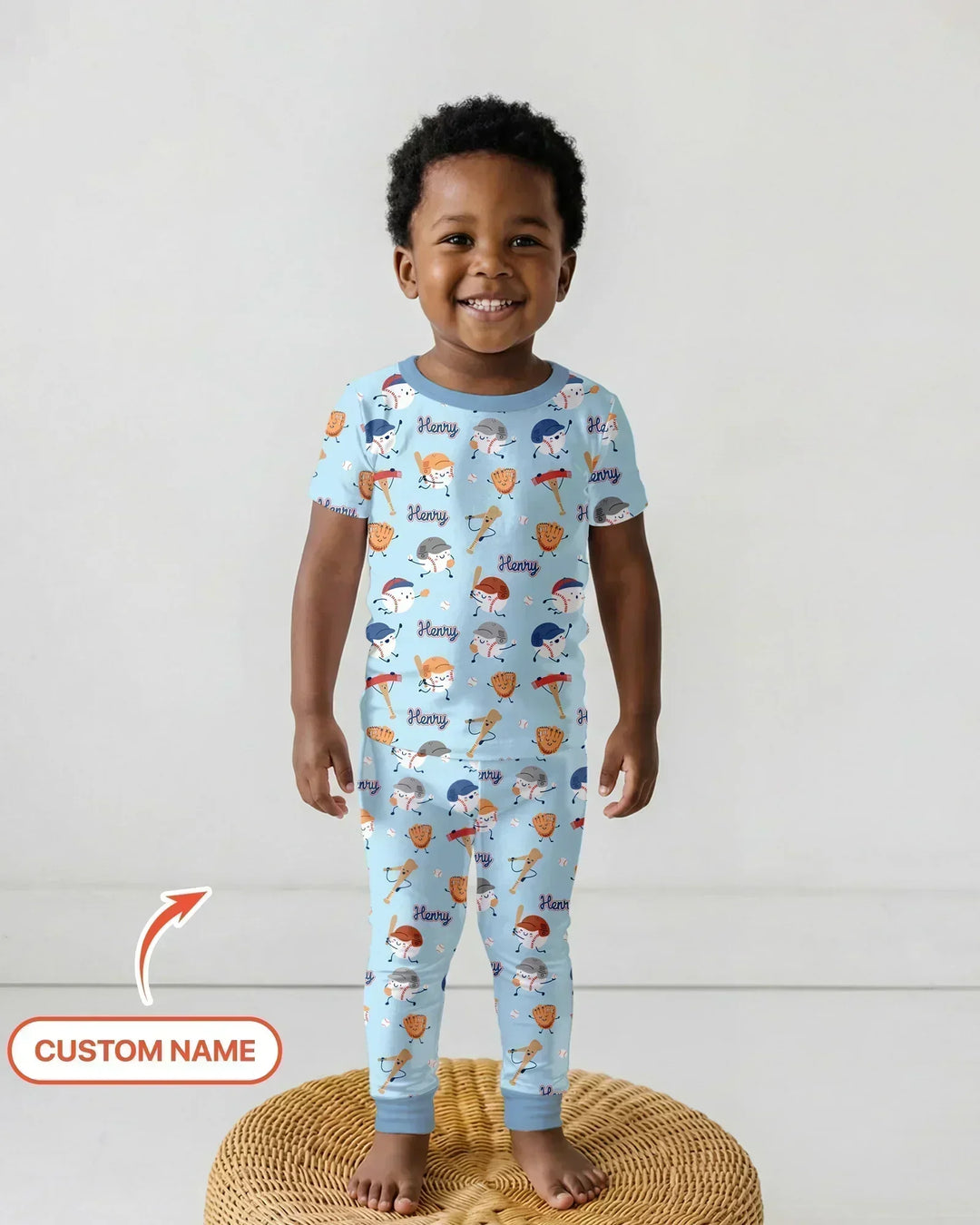 Zweiteiliges, kurzärmliges Pyjama-Set mit Marienkäfern