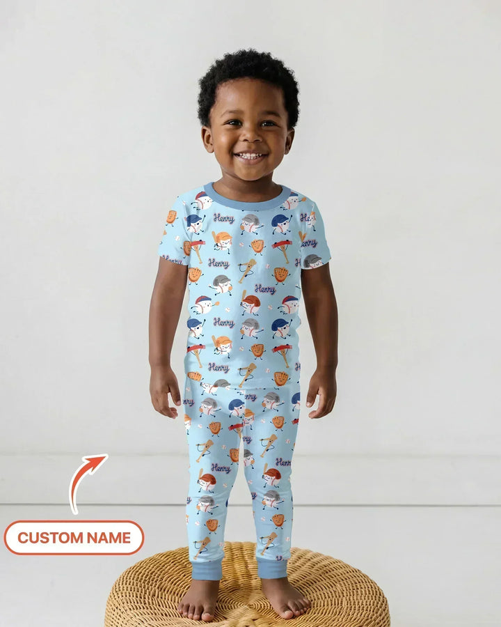 Zweiteiliges, kurzärmliges Pyjama-Set mit Marienkäfern