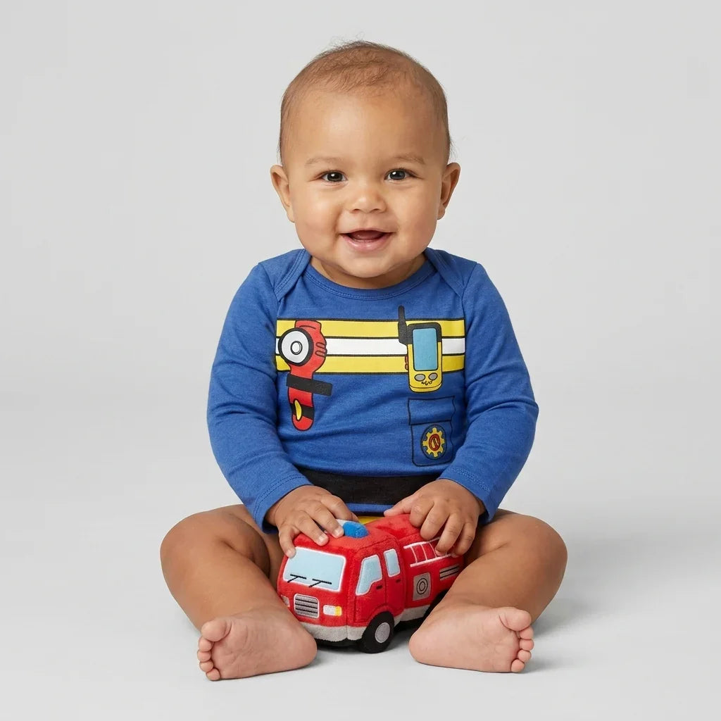 Gerippte Babykleidung mit individuellem Foto - Weich &amp; Skizzenhaft