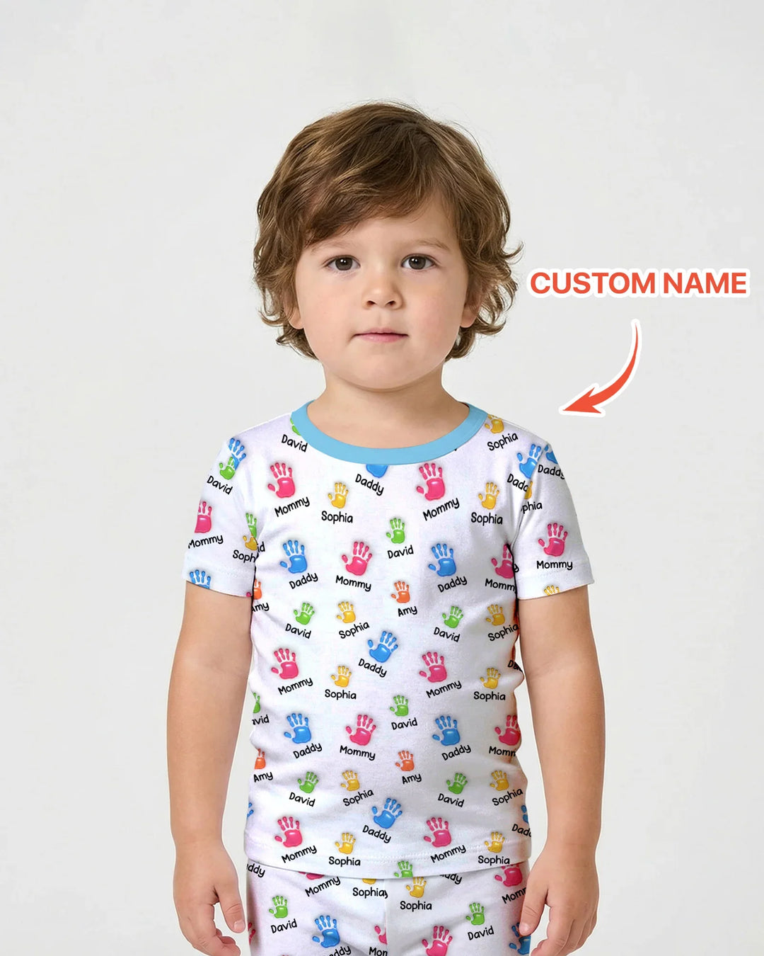 Zweiteiliges Pyjama-Set mit kurzen Ärmeln und Shorts im Sommer-Design