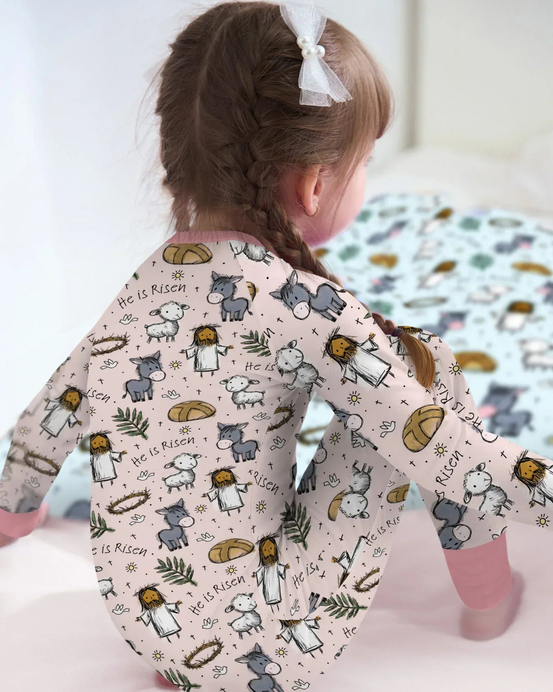 He Is Risen Easter Family Matching Bamboo Convertible Zippy