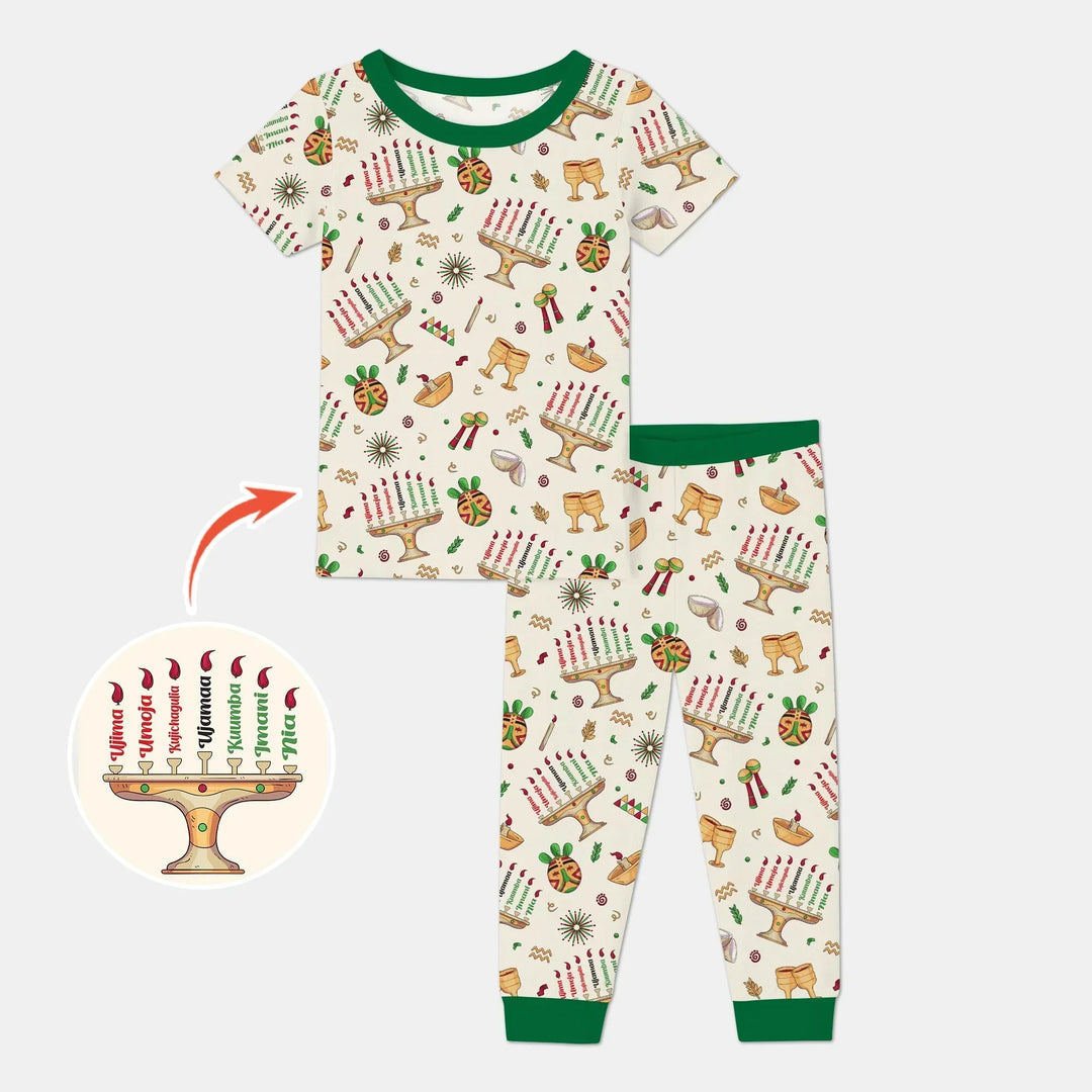 Zweiteiliges, kurzärmliges Pyjama-Set mit Marienkäfern