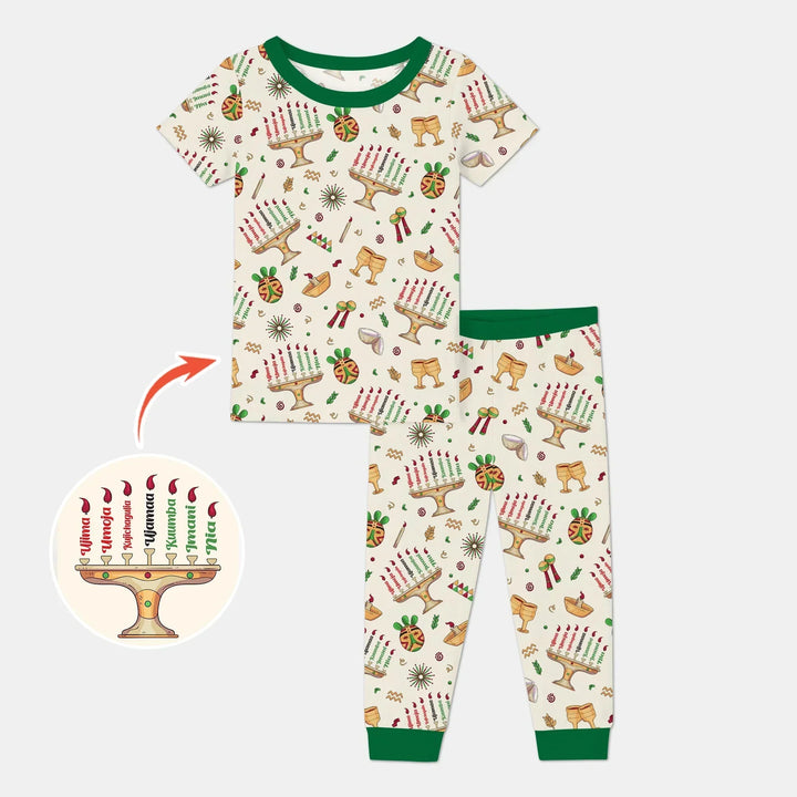 Zweiteiliges, kurzärmliges Pyjama-Set mit Marienkäfern
