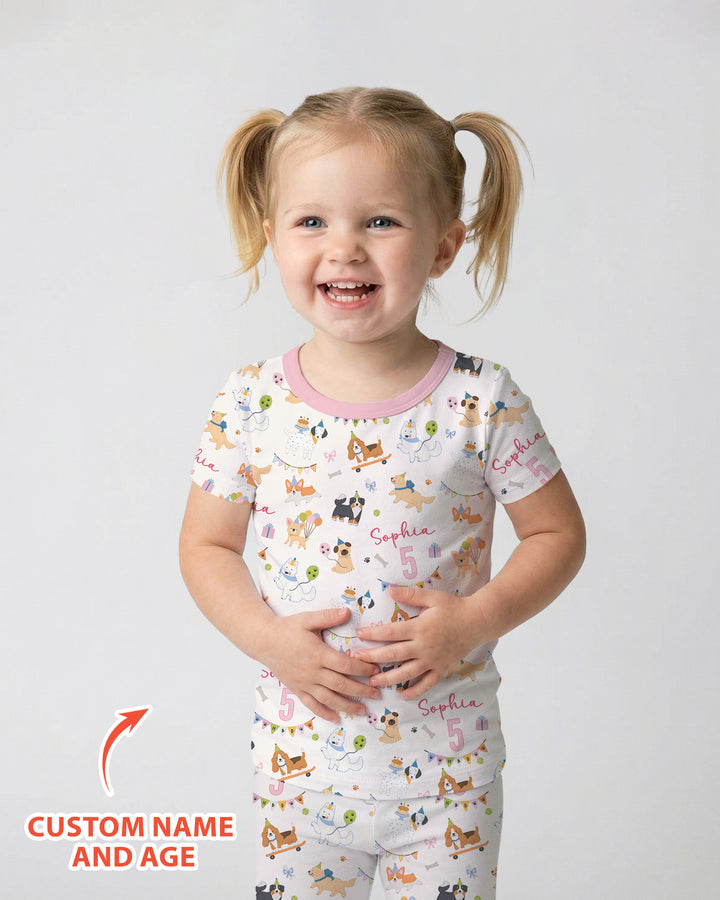 Zweiteiliges, kurzärmliges Pyjama-Set mit Marienkäfern