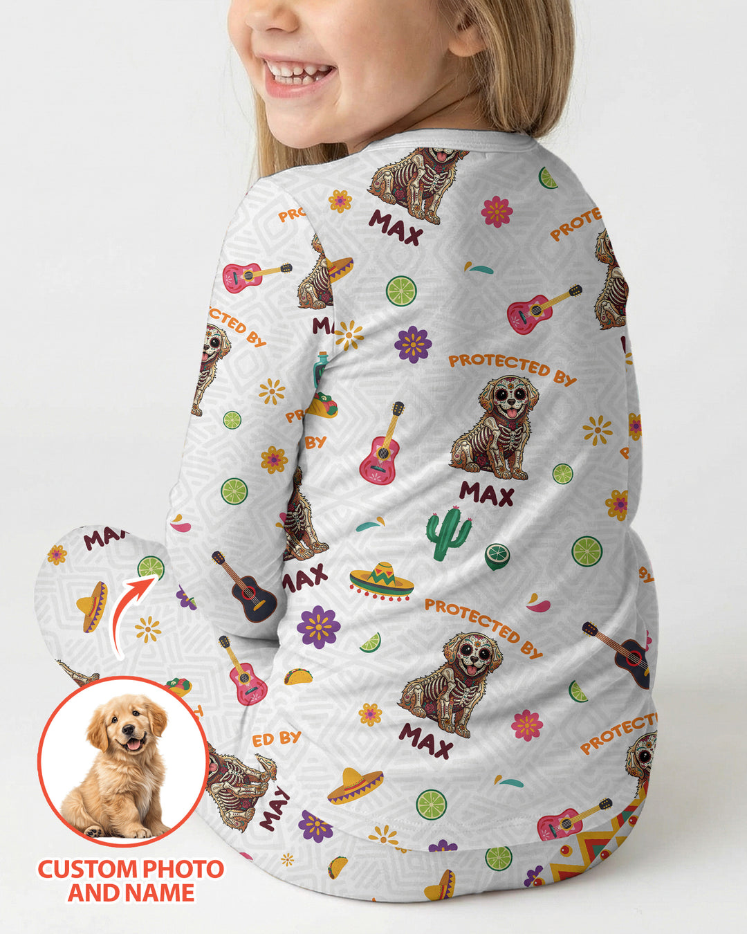 Dia De Los Muertos Bamboo Two Piece Long Sleeve Pajama Set