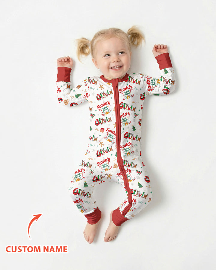 Personalized Santa's Little Helper Bamboo Convertible Zippy