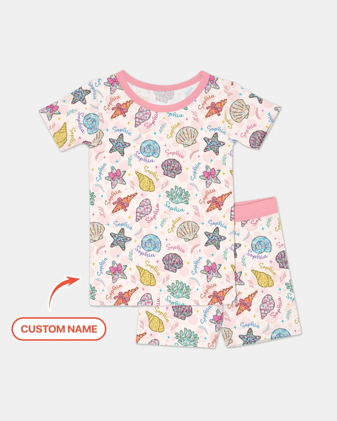 Zweiteiliges Pyjama-Set mit kurzen Ärmeln und Shorts im Sommer-Design