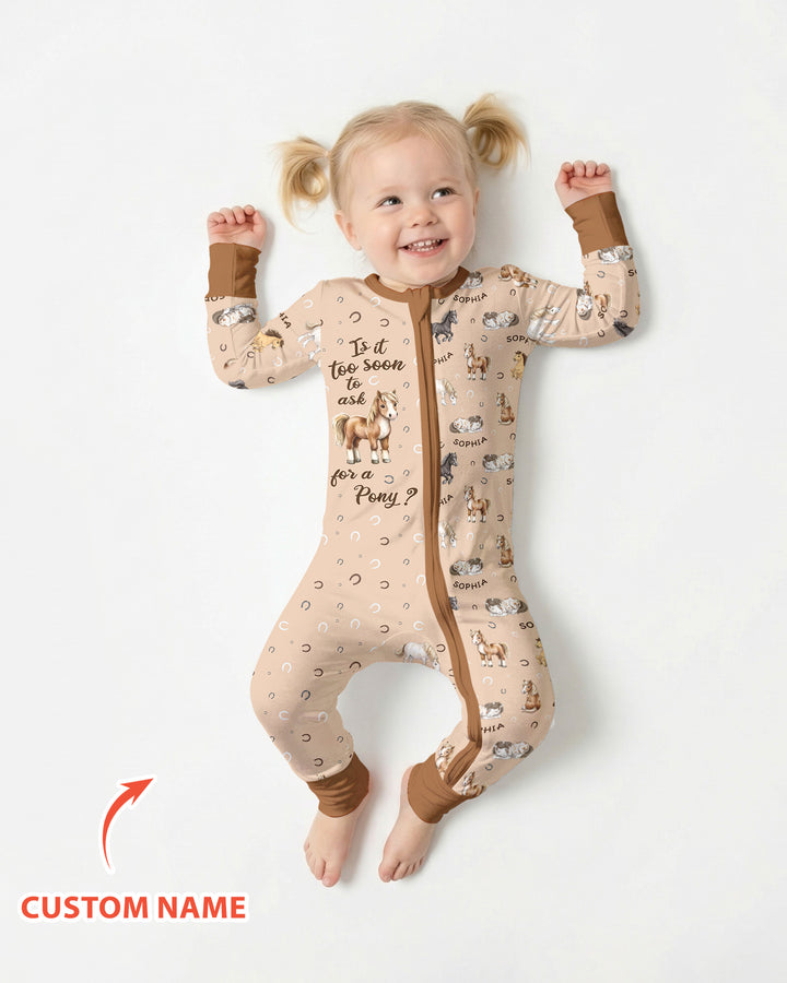 Custom Name Is It Too Soon to Ask for a Pony Bamboo Convertible Zippy