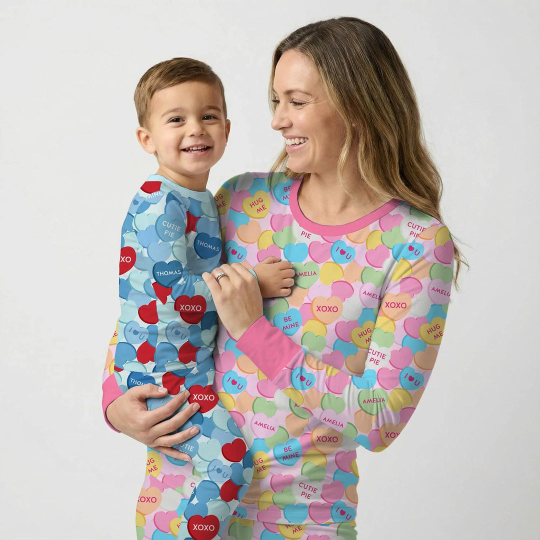 Benutzerdefiniertes Foto-Weihnachtspyjama-Set für Damen