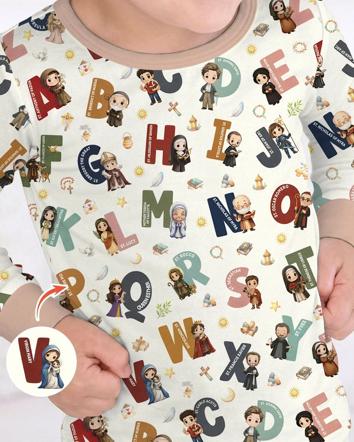 Zweiteiliges Langarm-Pyjama-Set mit Sommerfrüchten