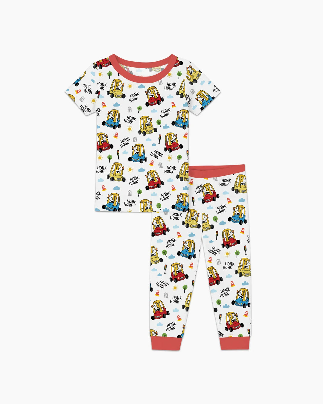 Zweiteiliges, kurzärmliges Pyjama-Set mit Marienkäfern