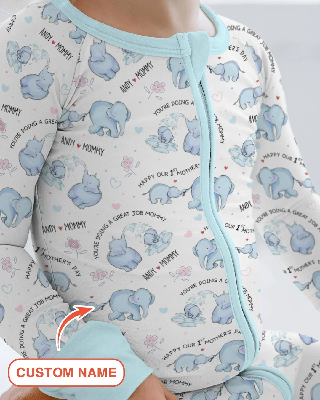 Gerippte Babykleidung mit individuellem Foto - Weich &amp; Skizzenhaft