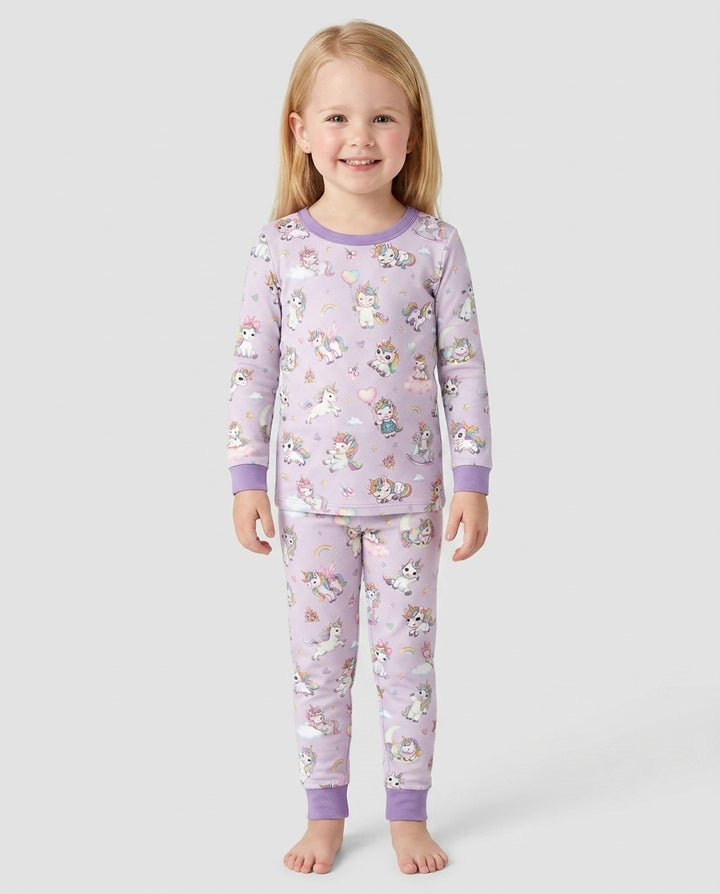 Kawaii Teddy Bamboo Two Piece Long Sleeve Pajama Set