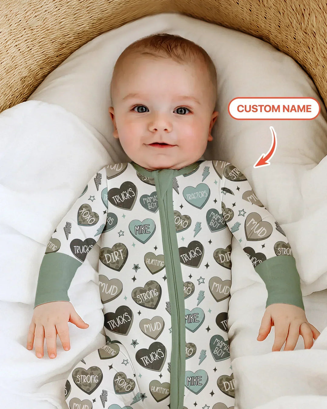 Gerippte Babykleidung mit individuellem Foto - Weich &amp; Skizzenhaft