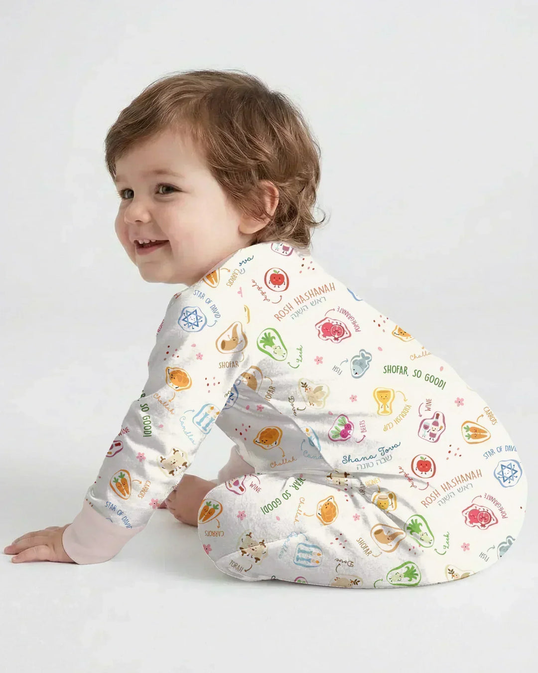 Gerippte Babykleidung mit individuellem Foto - Weich &amp; Skizzenhaft