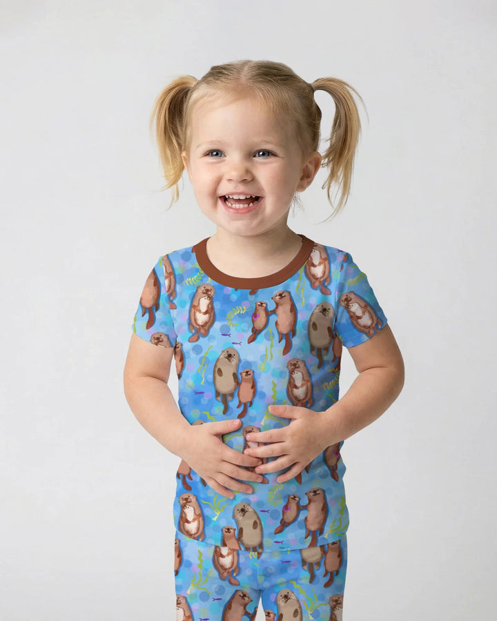 Zweiteiliges, kurzärmliges Pyjama-Set mit Marienkäfern