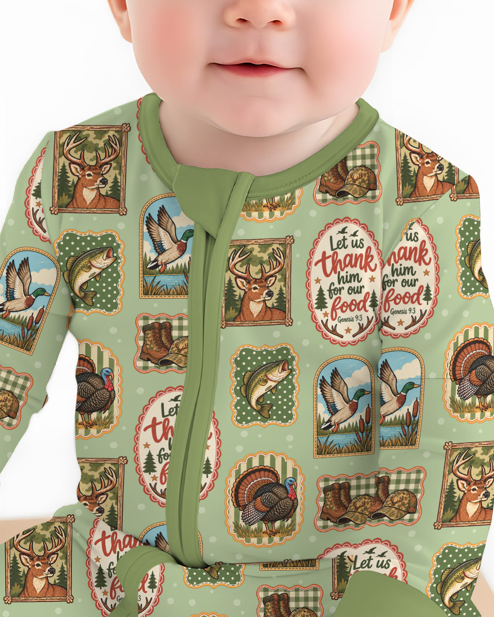 Hunting Let Us Thank Him For Our Food Bamboo Convertible Zippy