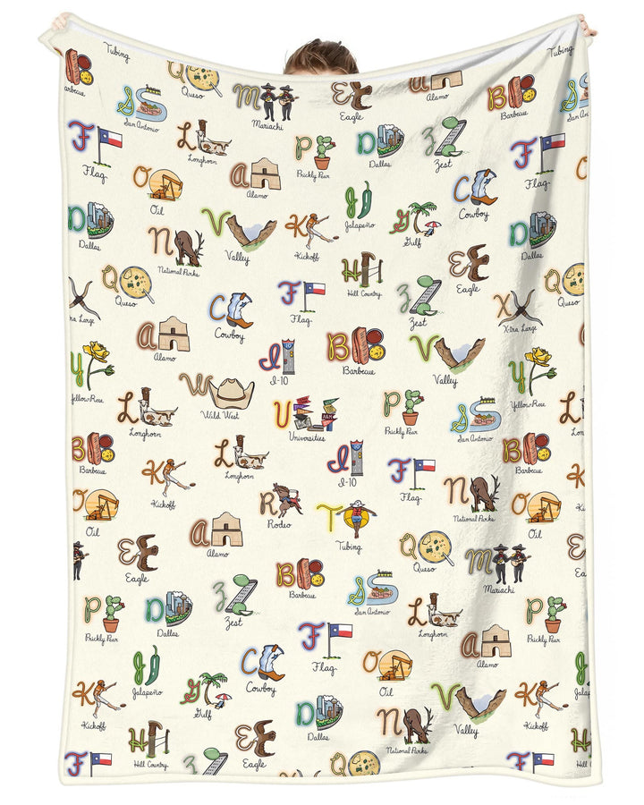 Texas Alphabet Bamboo Blanket