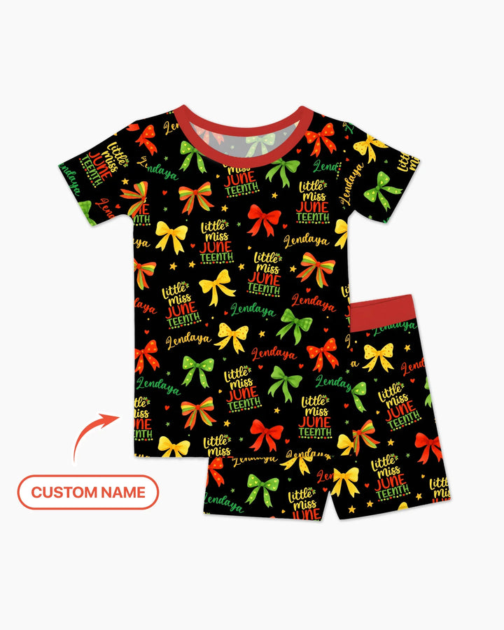 Zweiteiliges Pyjama-Set mit kurzen Ärmeln und Shorts im Sommer-Design
