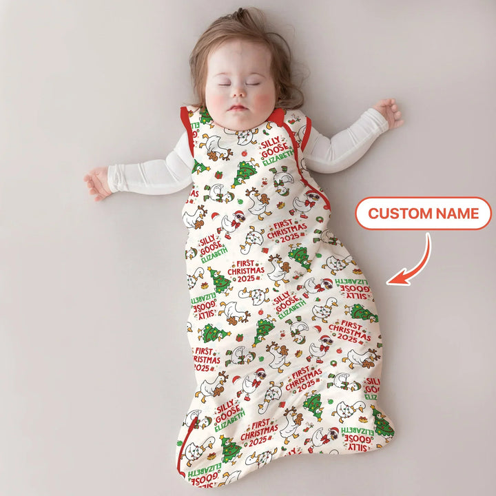 Custom Name "Silly Goose" Sleep Bag (Red) , Custom Name "Silly Goose" Sleep Bag (Red) - XS / 0.5 TOG