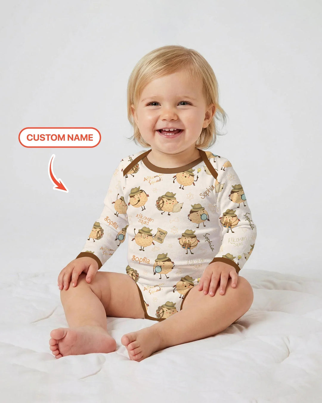 Gerippte Babykleidung mit individuellem Foto - Weich &amp; Skizzenhaft