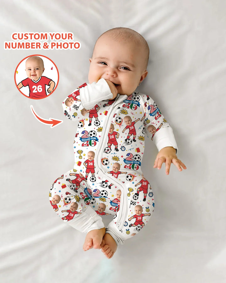 Gerippte Babykleidung mit individuellem Foto - Weich &amp; Skizzenhaft