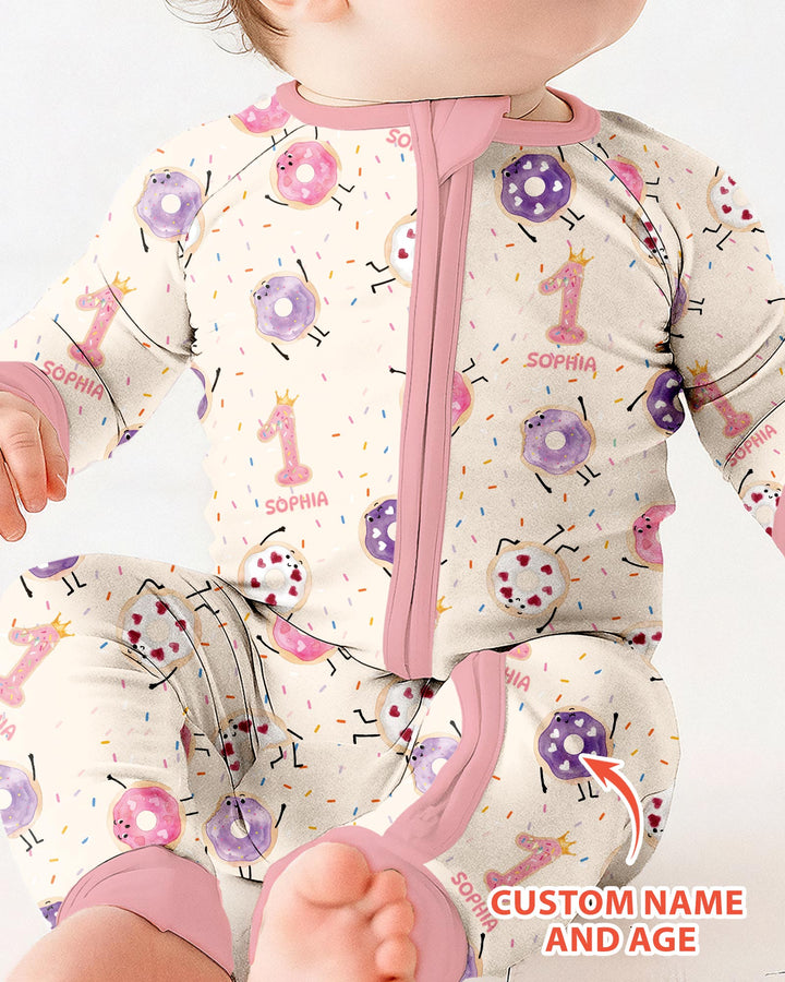 Custom Birthday Donut Bamboo Convertible Zippy