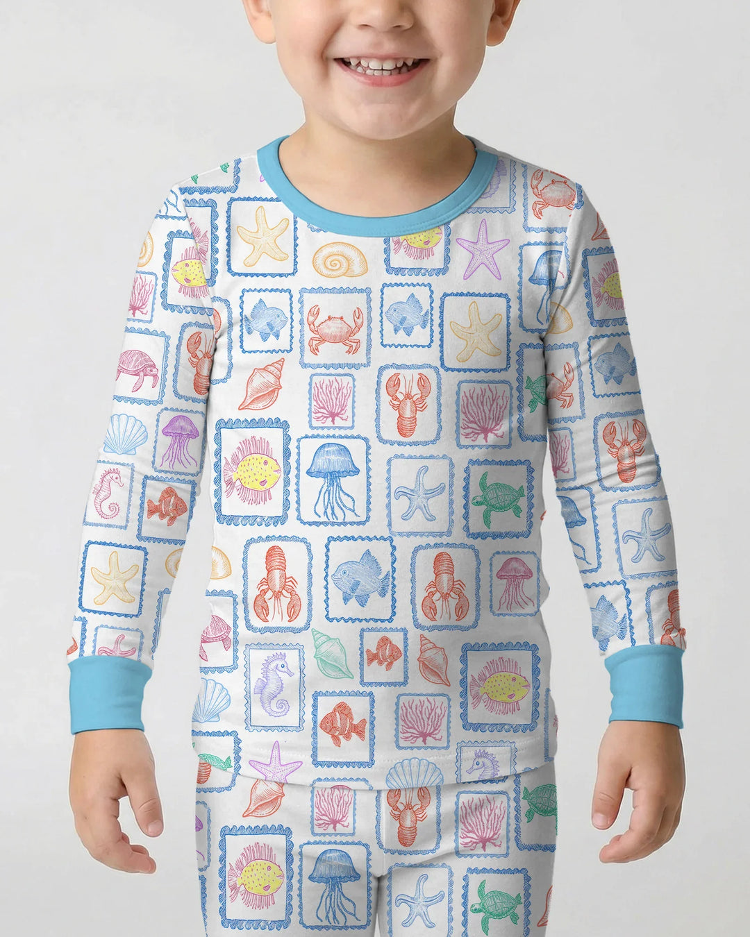 Zweiteiliges Langarm-Pyjama-Set mit Sommerfrüchten
